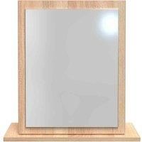 Ready Assembled Wilcox Small Mirror - Porcelain Ash and Oak