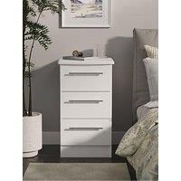 Welcome Furniture Ready Assembled Sherwood 3 Drawer Bedside Cabinet In Bardolino Oak