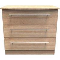 Welcome Furniture Ready Assembled Sherwood 3 Drawer Chest In Bardolino Oak