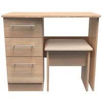 Welcome Furniture Ready Assembled Sherwood 2 Piece Set - Vanity 031 Stool 040 In Bardolino Oak
