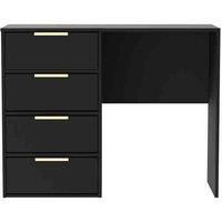 Welcome Furniture Ready Assembled Diego J 4 Drawer Vanity In Black Ash