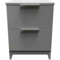 Dover 2 Drawer Bedside Cabinet (Ready Assembled)