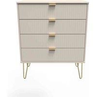 Welcome Furniture Ready Assembled Linear 4 Drawer Chest In Kashmir Matt