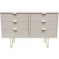 Welcome Furniture Ready Assembled Linear 6 Drawer Chest In Kashmir Matt
