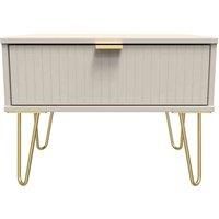 Welcome Furniture Ready Assembled Linear 1 Drawer Wide Side Table In Kashmir Matt