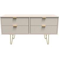 Welcome Furniture Ready Assembled Linear 4 Drawer Bed Box In Kashmir Matt