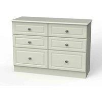 Welcome Furniture Ready Assembled Pembroke 6 Drawer Wide Chest In Kashmir Ash