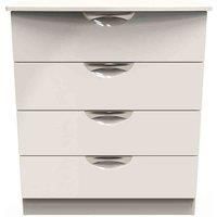 Welcome Furniture Ready Assembled Camden 4 Drawer Chest In Kashmir Gloss