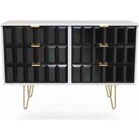Welcome Furniture Ready Assembled Cube 6 Drawer Chest In Deep Black