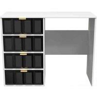 Welcome Furniture Ready Assembled Cube 4 Drawer Vanity In Deep Black