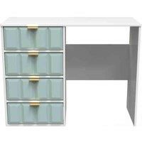 Welcome Furniture Ready Assembled Cube 4 Drawer Vanity In Duck Matt & White