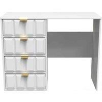 Welcome Furniture Ready Assembled Cube 4 Drawer Vanity In White Matt