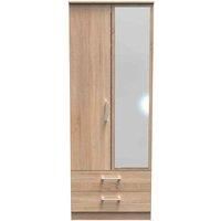 Cornwall 2 Door 2 Drawer Mirror Wardrobe (Ready Assembled)