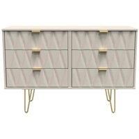 Welcome Furniture Ready Assembled Diamond 6 Drawer Chest In Kashmir Matt