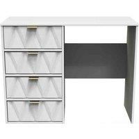 Welcome Furniture Ready Assembled Diamond 4 Drawer Vanity In White Matt