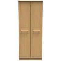 Welcome Furniture Ready Assembled Faye 2 Door Wardrobe With Shelf & Hanging Rail In Modern Oak