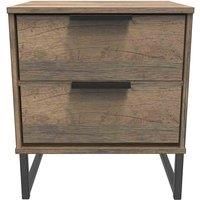 Welcome Furniture Ready Assembled Hong Kong G 2 Drawer Bedside Cabinet In Vintage Oak