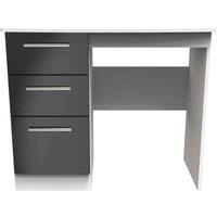 Welcome Furniture Ready Assembled Knightsbridge Vanity In Black Gloss & White