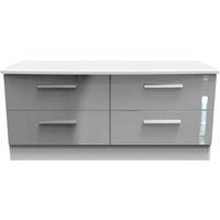 Welcome Furniture Ready Assembled Knightsbridge 4 Drawer Bed Box In Grey Gloss