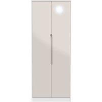 Welcome Furniture Ready Assembled Monaco 2 Door Wardrobe In Kashmir Gloss & White