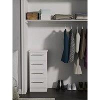 Welcome Furniture Ready Assembled Sherwood 5 Drawer Tallboy In Bardolino Oak
