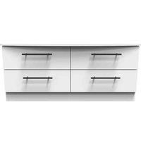 Welcome Furniture Ready Assembled Beverley 4 Drawer Bed Box In White Ash