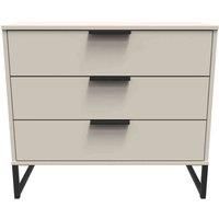 Welcome Furniture Ready Assembled Hong Kong G 3 Drawer Chest In Kashmir Matt