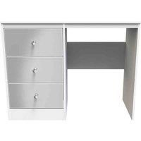 Welcome Furniture Ready Assembled Padstow Vanity In Uniform Grey Gloss & White