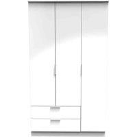 Dover Triple Wardrobe with 2 Drawers (Ready Assembled)