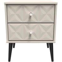 Welcome Furniture Ready Assembled Pixel 2 Drawer Bedside Cabinet In Kashmir Matt