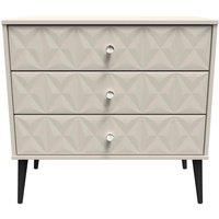 Welcome Furniture Ready Assembled Pixel 3 Drawer Chest In Kashmir Matt