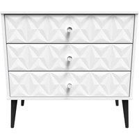 Welcome Furniture Ready Assembled Pixel 3 Drawer Chest In White Matt