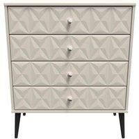 Welcome Furniture Ready Assembled Pixel 4 Drawer Chest In Kashmir Matt