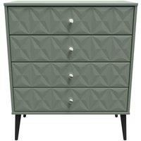 Welcome Furniture Ready Assembled Pixel 4 Drawer Chest In Reed Green