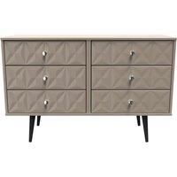 Welcome Furniture Ready Assembled Pixel 6 Drawer Midi Chest In Mushroom Matt