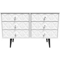 Welcome Furniture Ready Assembled Pixel 6 Drawer Chest In White Matt