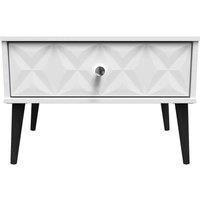 Welcome Furniture Ready Assembled Pixel 1 Drawer Wide Side Table In White Matt