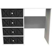 Welcome Furniture Ready Assembled Pixel 4 Drawer Vanity In Deep Black & White