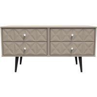 Welcome Furniture Ready Assembled Pixel 4 Drawer Bed Box In Mushroom Matt