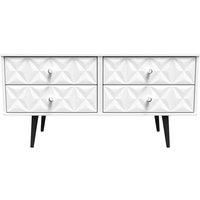 Welcome Furniture Ready Assembled Pixel 4 Drawer Bed Box In White Matt
