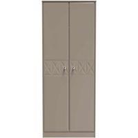 Welcome Furniture Ready Assembled Pixel Tall Plain Wardrobe In Mushroom Matt