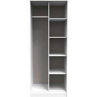 Welcome Furniture Ready Assembled Pixel Tall Open Wardrobe In Indigo Matt & White