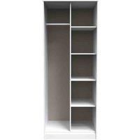 Welcome Furniture Ready Assembled Pixel Open Wardrobe In Labrador Green & White