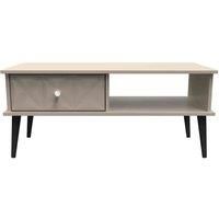 Welcome Furniture Ready Assembled Pixel 1 Drawer Coffee Table In Mushroom