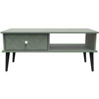 Welcome Furniture Ready Assembled Pixel 1 Drawer Coffee Table In Reed Green