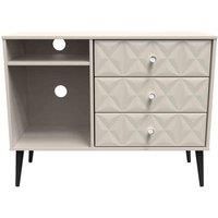 Welcome Furniture Ready Assembled Pixel 3 Drawer Tv Unit In Kashmir Matt