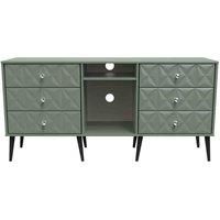 Welcome Furniture Ready Assembled Pixel 6 Drawer Sideboard In Reed Green