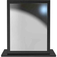 Welcome Furniture Ready Assembled Rattan Mirror In Smooth Black