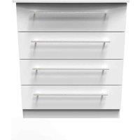 Welcome Furniture Ready Assembled Sherwood 4 Drawer Chest In Porcelain Matt
