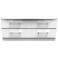 Welcome Furniture Ready Assembled Sherwood 4 Drawer Bed Box In Porcelain Matt